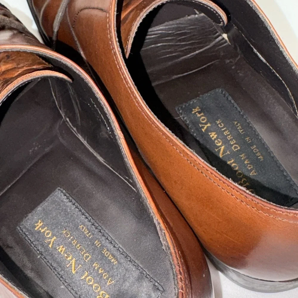TO BOOT NEW YORK Brandon Oxford Dress Shoes Men's US 8.5 Brown Leather Cap Toe